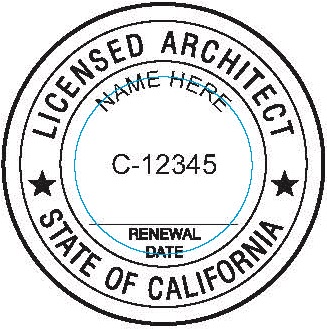 architect california embosser seal held hand related